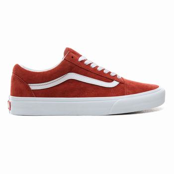 Vans Pig Suede Old Skool - Miesten Tennarit - TummanPunainen/Valkoinen